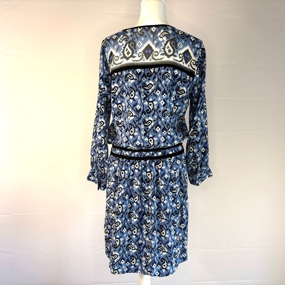 Veronica Beard 100% Silk Printed Dress • Blue • Size 6 - Picture 4 of 7